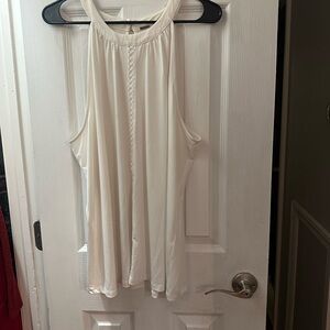 Tahari Black and White Asymmetrical Tank Top